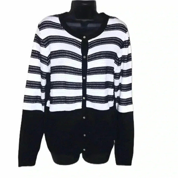 Calvin’s Klein Striped Cardigan Size M - Picture 1 of 7